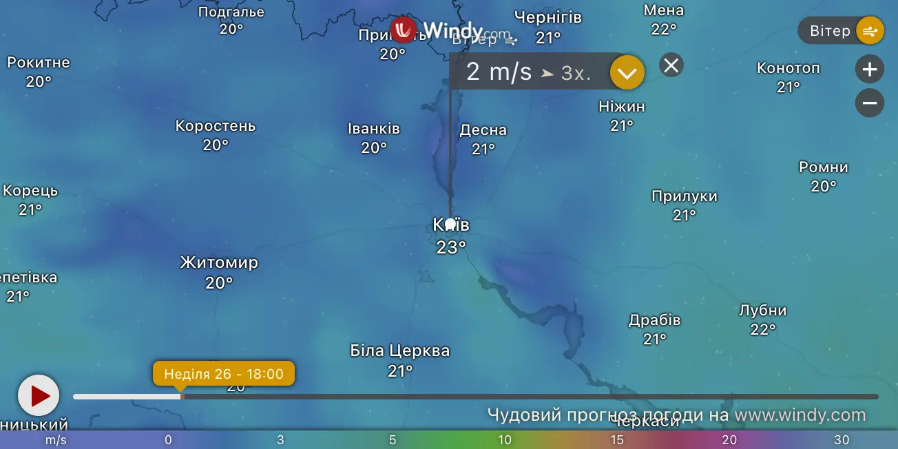 Windy weather map